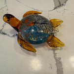 Glass Sea Turtle Figurine Paperweight