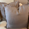 Taupe Fringe So Soft 20x20 Linen Pillow with Insert