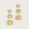 Anabel Aram Triple Fan Palm Dangle Earrings