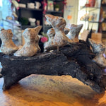 Original Sculpture "Birds Twitting On a Driftwood"