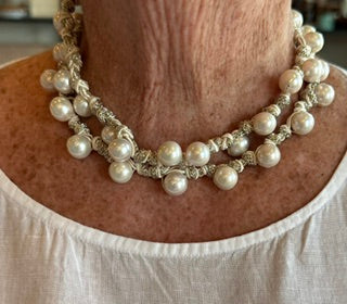 MELA Double Cord Pearl Necklace