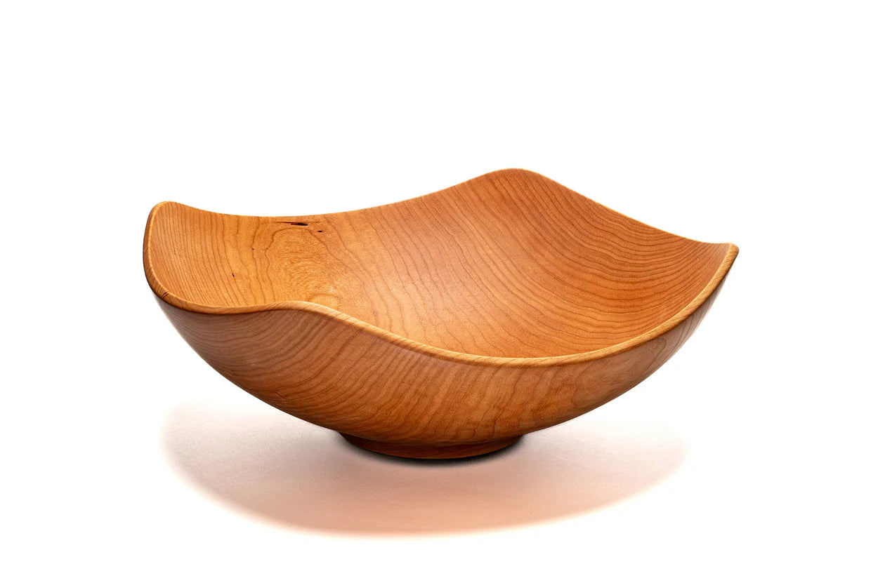 Andrew Pearce Echo (Square) Wooden Bowl in Cherry (Multiple Sizes)