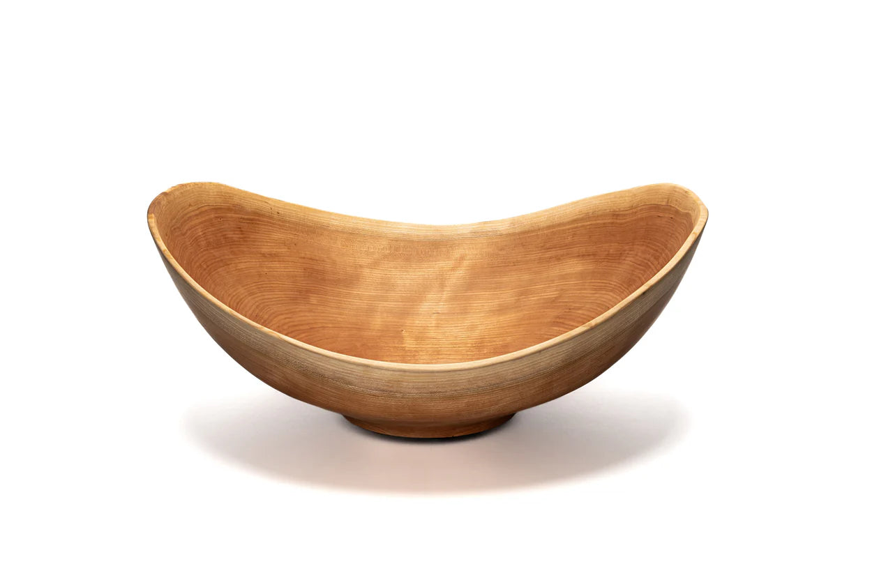 Andrew Pearce Live Edge (Oval) Wooden Bowl - Cherry Large