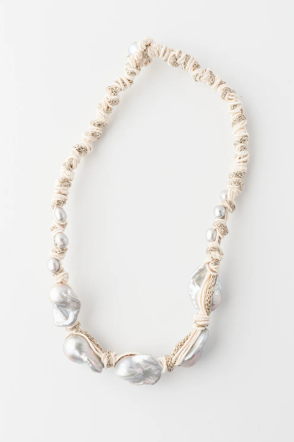 MELA Trullo White Baroque Pearl Necklace