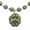 Vintage Luxe Rope Print Bumblebee Vintage Silk Necktie Necklace