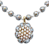 Vintage Luxe CC Dot Pearl Cluster Vintage Silk Necktie Necklace
