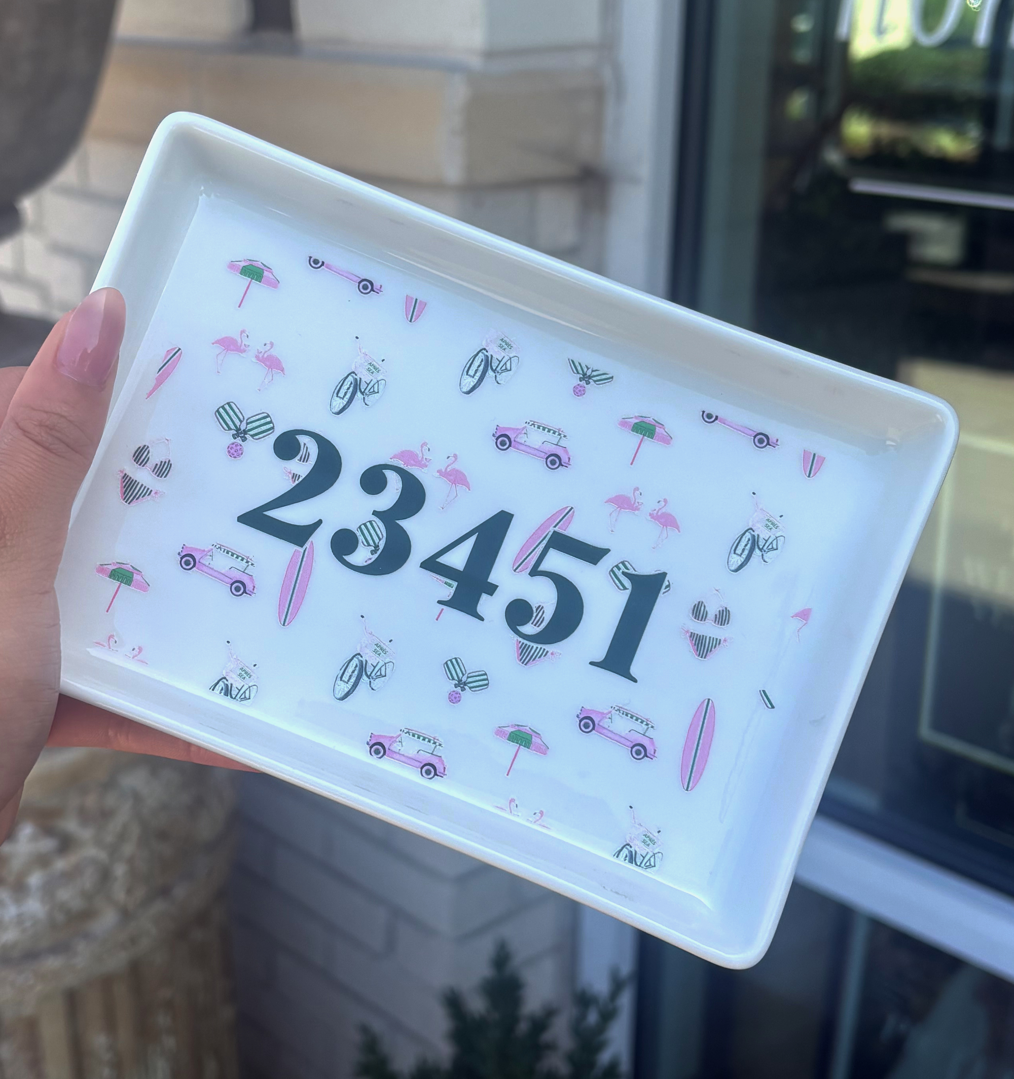 Toss Designs - Ceramic Zip Code Tray - Surf's Up