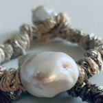 MELA Twisty Single Pearl on Sand Cord Bracelet
