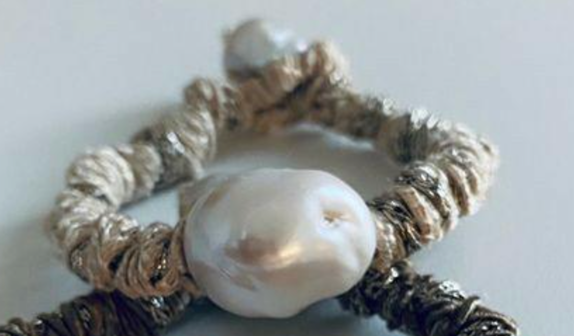 MELA Twisty Single Pearl on Sand Cord Bracelet