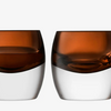 LSA Whiskey Club Glasses Peat Brown Set/2