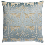 Schumacher Woodland Leopard Velvet Pillow