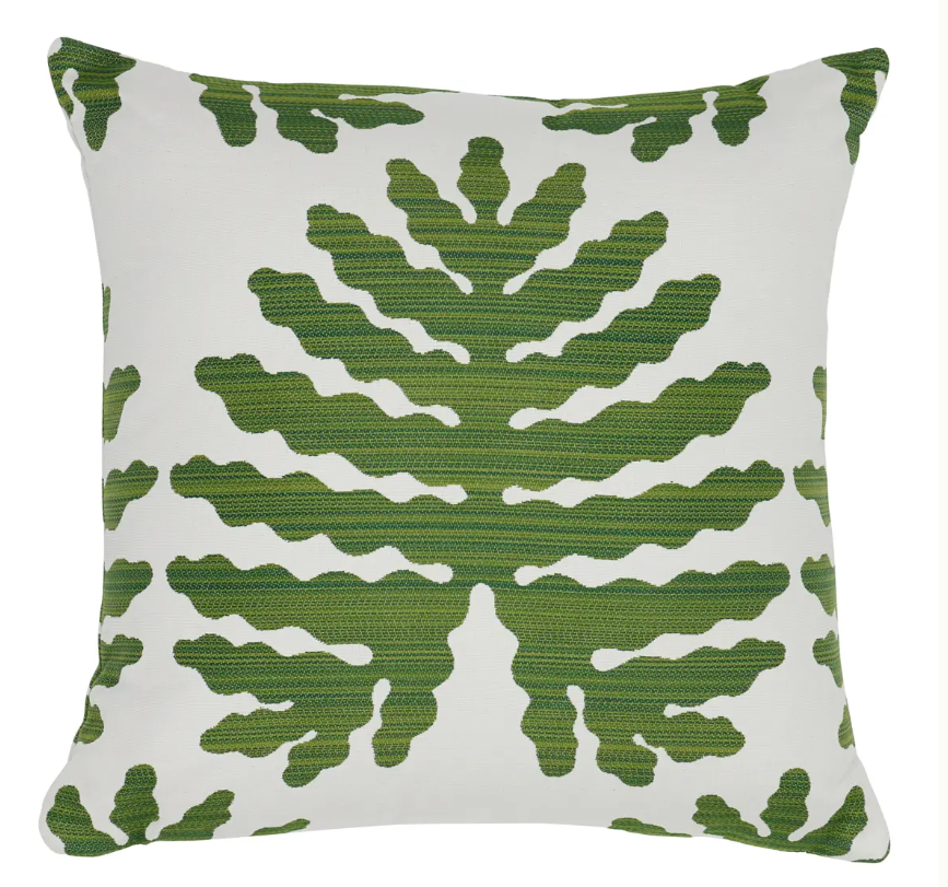 Schumacher Palma Sola Green Pillow