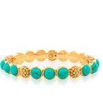Capucine De Wulf  Gem Hinged Bangle - Turquoise