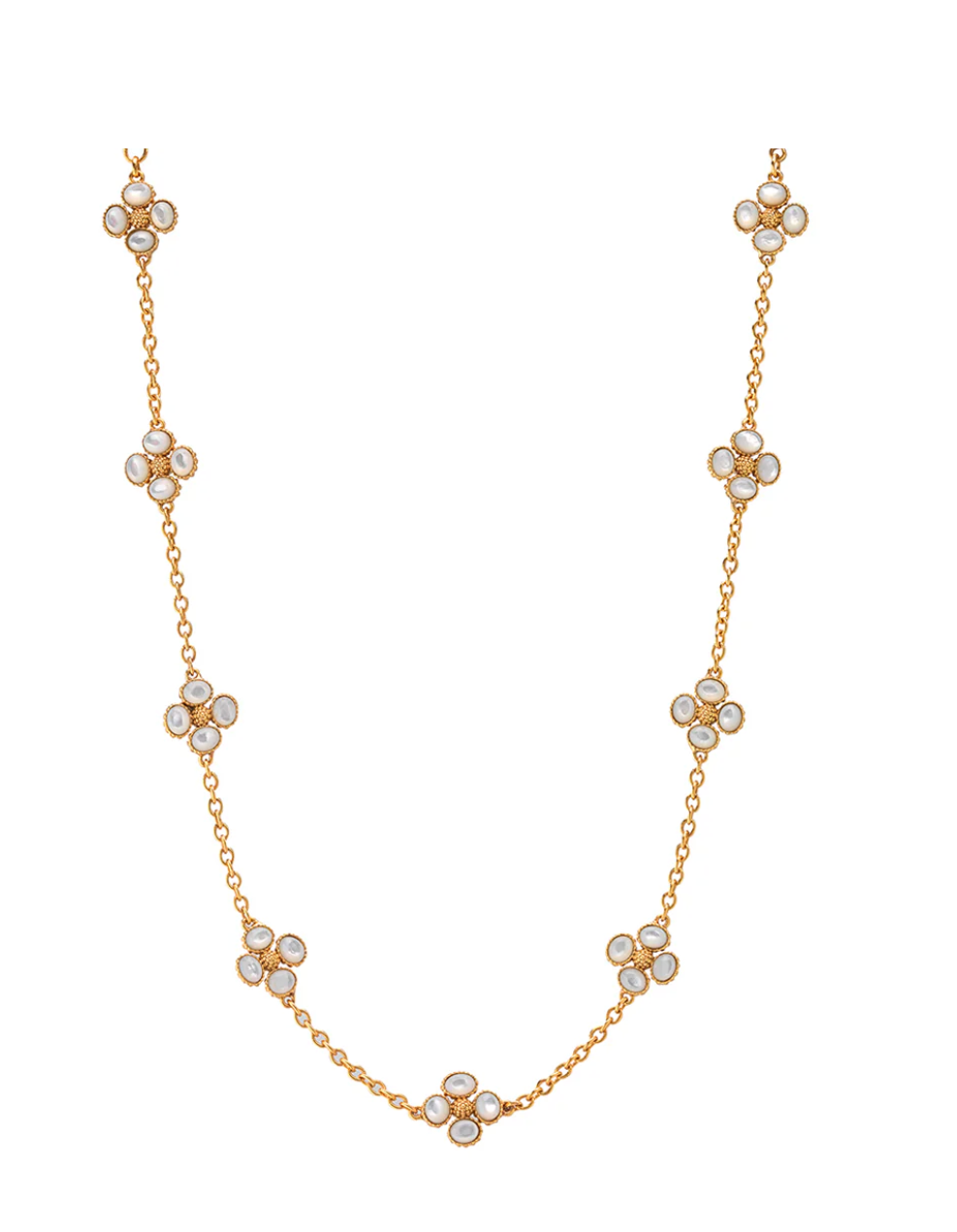 Capucine De Wulf Clover Double Sided Necklace, 16"+2" - MOP
