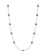 Capucine De Wulf Clover Double Sided Necklace, 28" - Turquoise