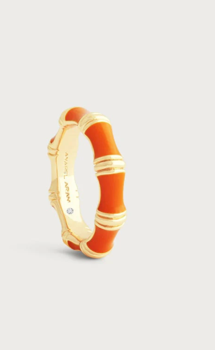 Anabel Aram Bamboo Enameled Rings (Multiple Colors)