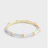 Anabel Aram Bamboo Enameled Hinged Bangle Gold (Multiple Colors)