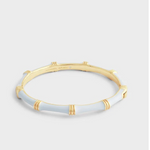 Anabel Aram Bamboo Enameled Hinged Bangle Gold (Multiple Colors)