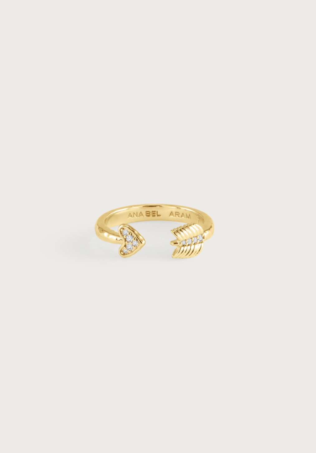 Anabel Aram Heart Arrow Ring