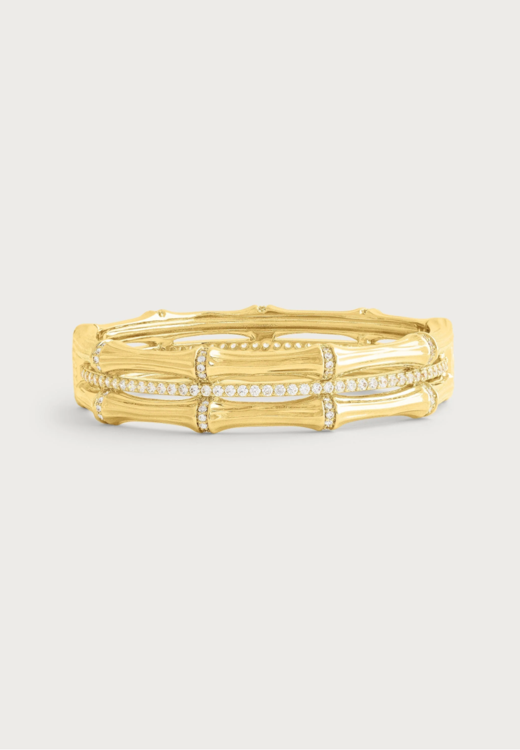 Anabel Aram Bamboo Stacked Hinged Bracelet
