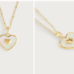 Anabel Aram Heart Radiant Pearl Gold Charm