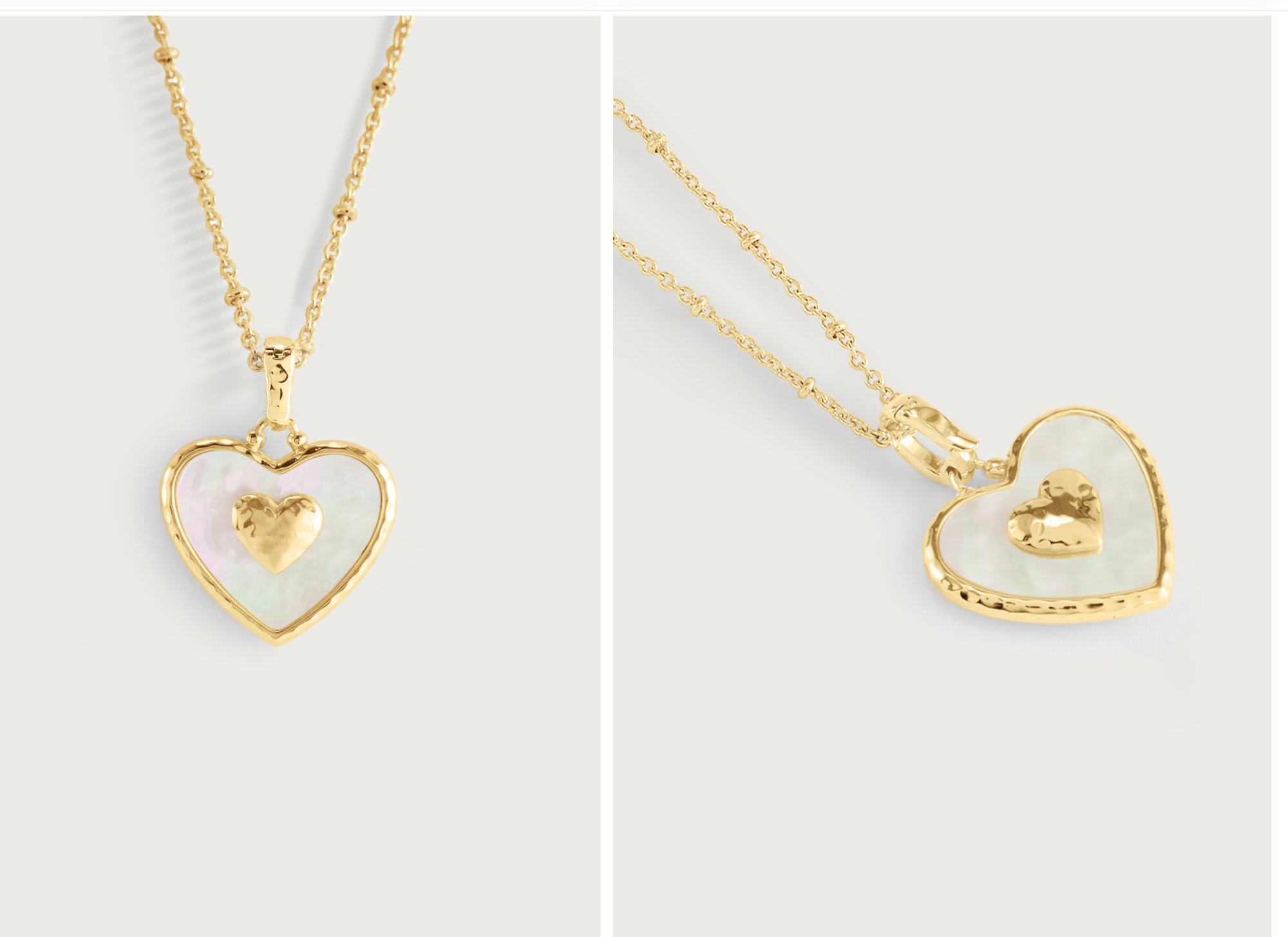 Anabel Aram Heart Radiant Pearl Gold Charm