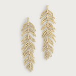 Anabel Aram Palm Leaves Pave Dangle Gold & Silver