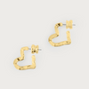 Anabel Aram Heart Hoop Earrings, Small