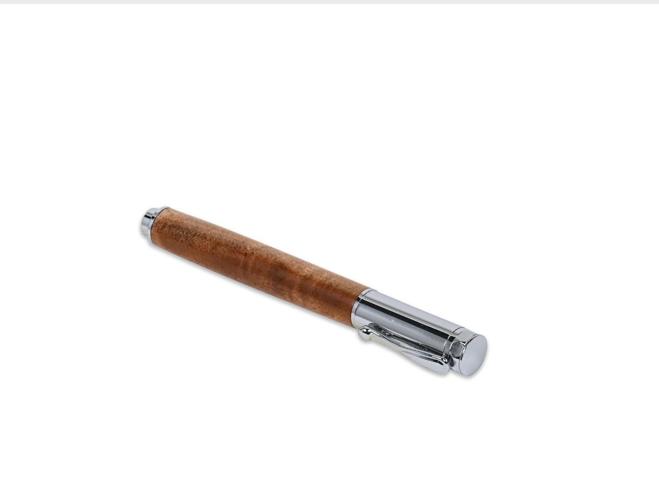 Root and Jones Hawaiian Curly Koa Chrome Magnetic Rollerball