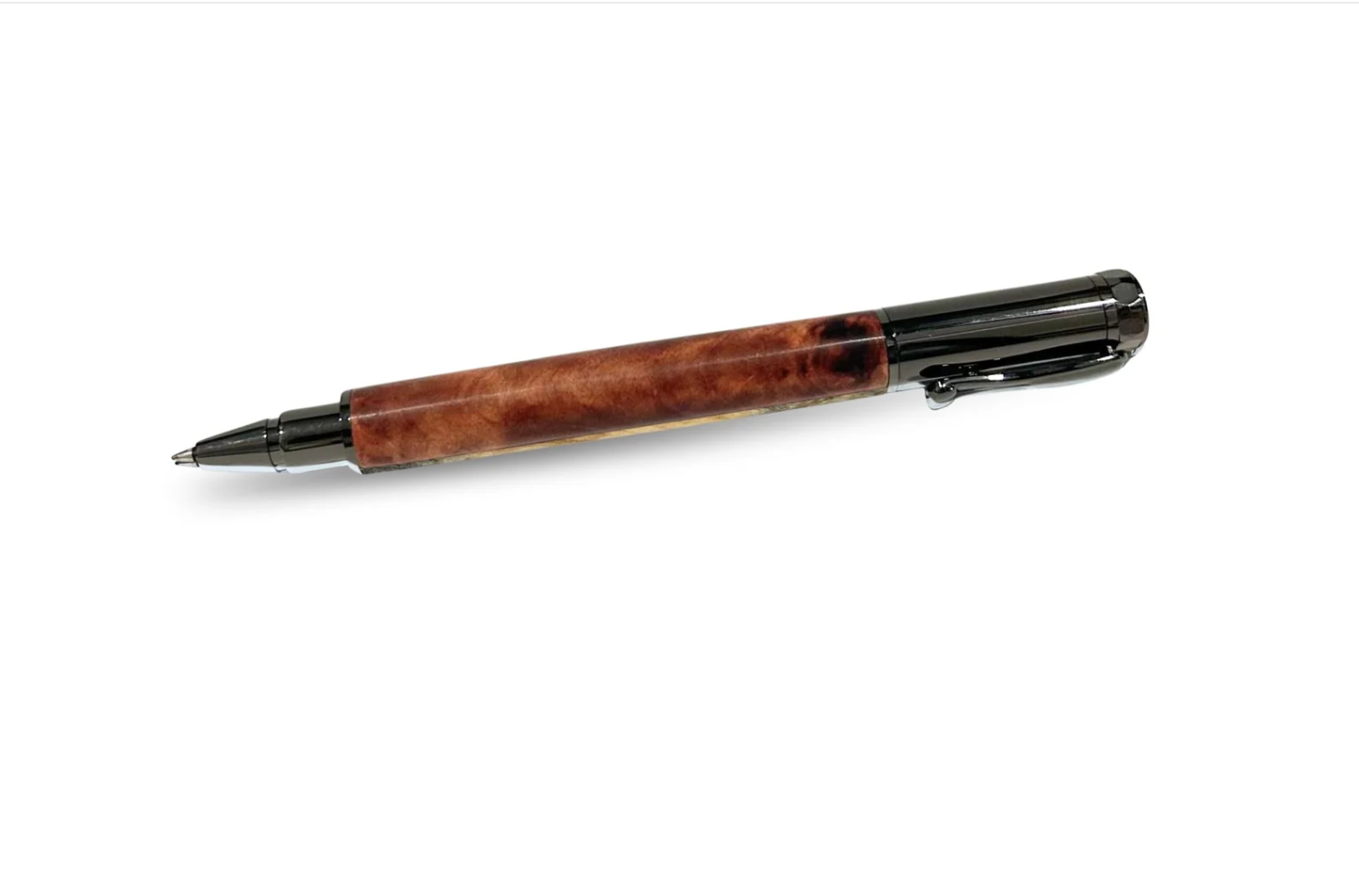 Root and Jones Redwood Burl Gun Metal Magnet Pen