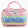Pink Ombre Chewy Vuiton Handbag Squeaker Dog Toy