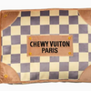 Tan Checker Chewy Vuiton Bed Soft, Washable Dog Bed