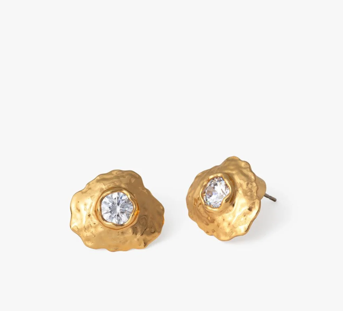 Brackish Cannonborough Gold Plated Stud Earring