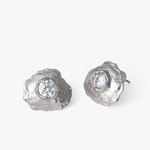 Brackish Cannonborough Rhodium Plated Stud Earring Silver