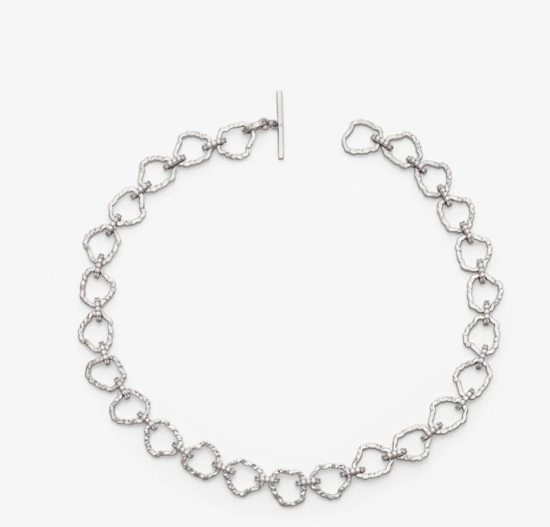 Brackish South of Broad Rhodium Plated Necklace
