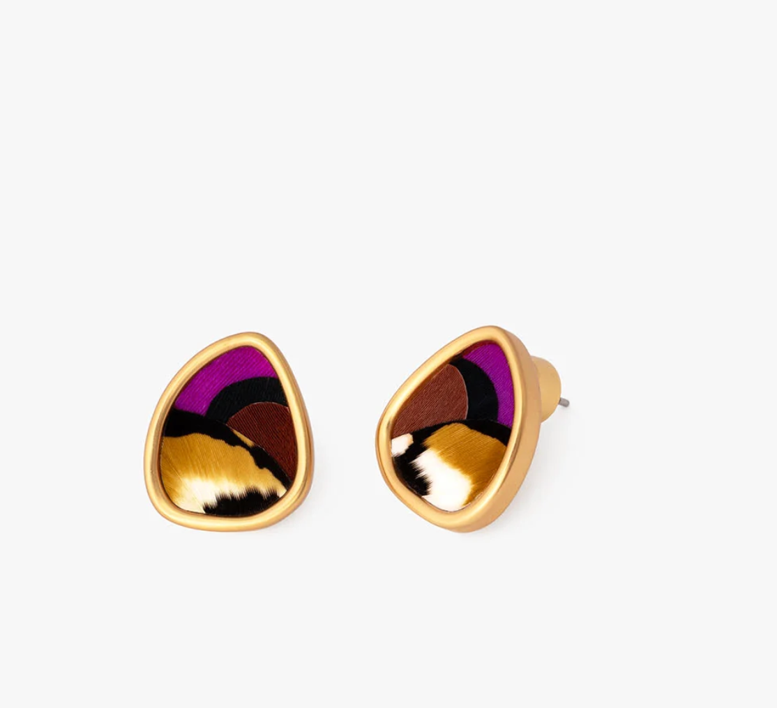Brackish Violet Stud Earring