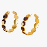 Brackish Cassandra Bezel Hoop Earrings