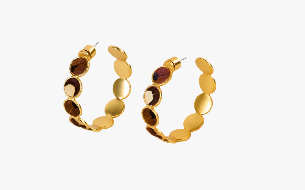 Brackish Cassandra Bezel Hoop Earrings