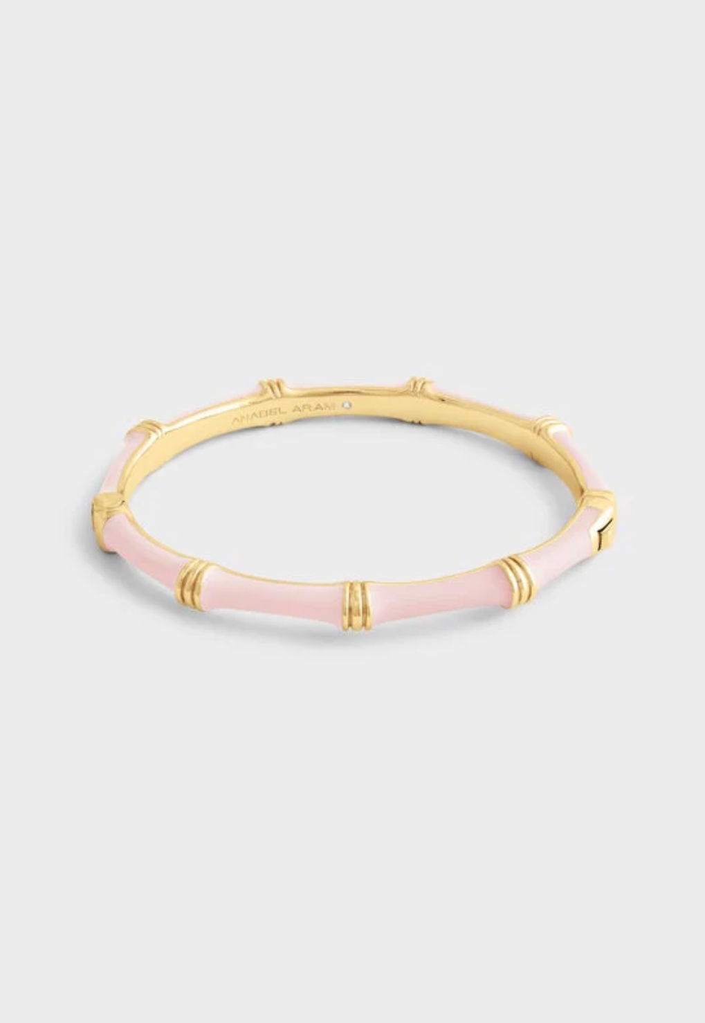 Anabel Aram Bamboo Enameled Hinged Bangle Gold (Multiple Colors)