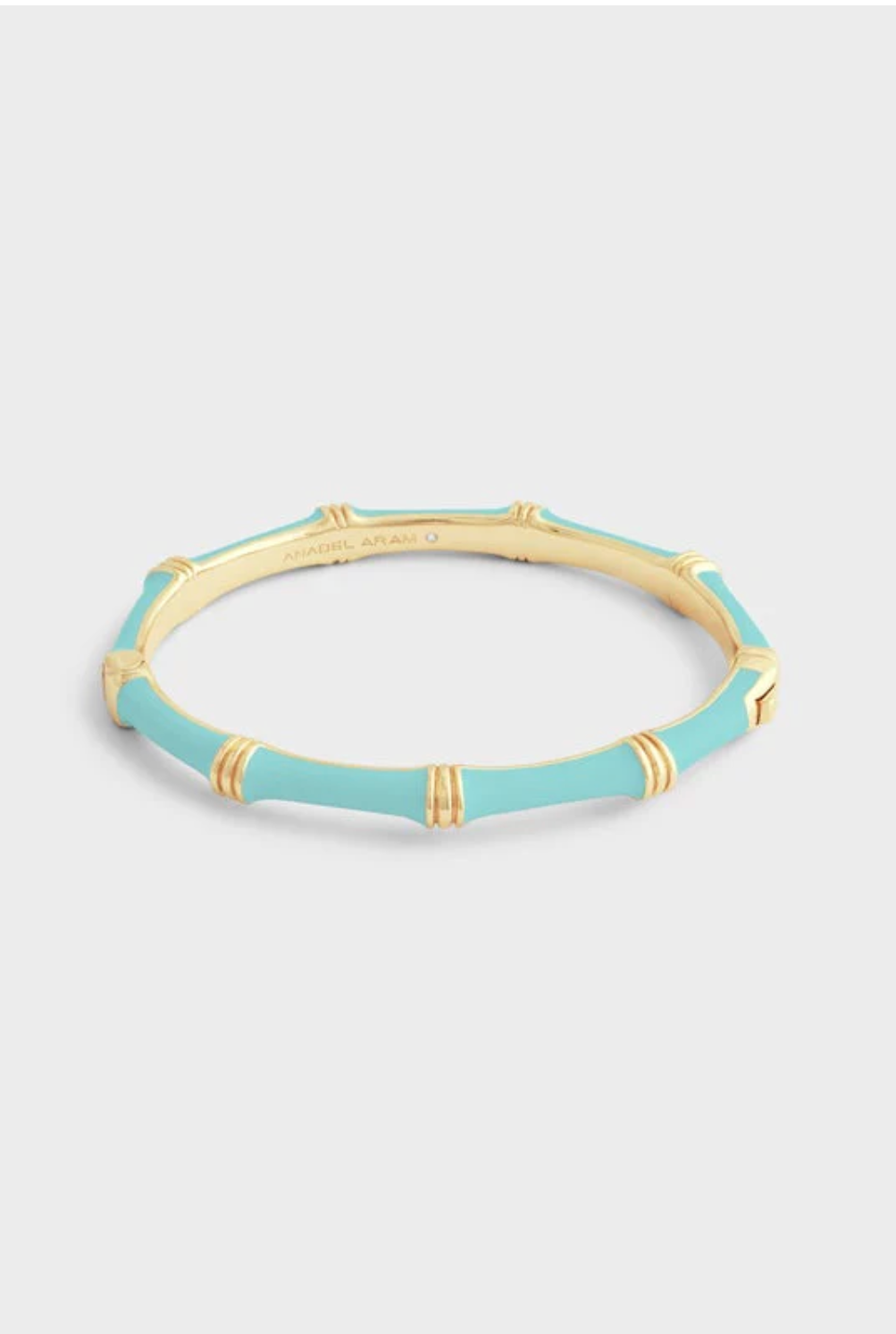 Anabel Aram Bamboo Enameled Hinged Bangle Gold (Multiple Colors)