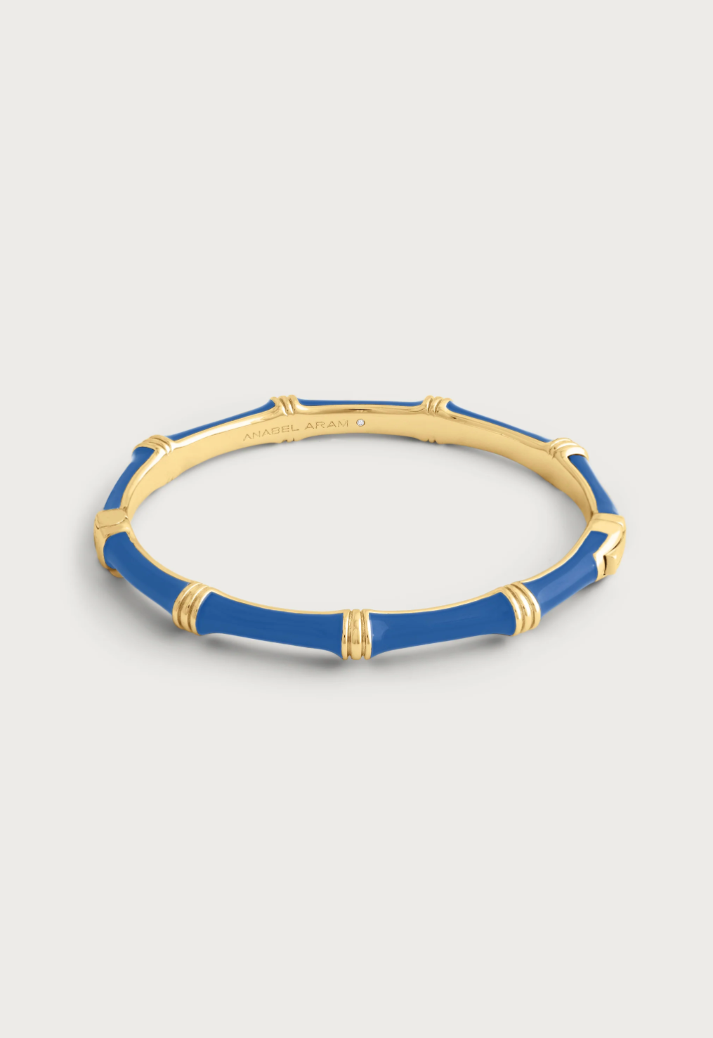 Anabel Aram Bamboo Enameled Hinged Bangle Gold (Multiple Colors)