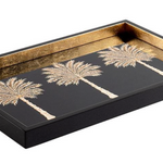 Grand Palms Lacquer Vanity Tray in Black