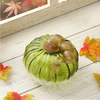 Green & Clear Cracked Handblown Glass Pumpkins (Multiple Sizes)