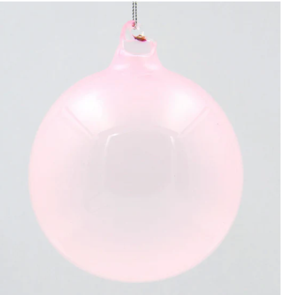Pearl Glass Ball Pink Ornament 150MM