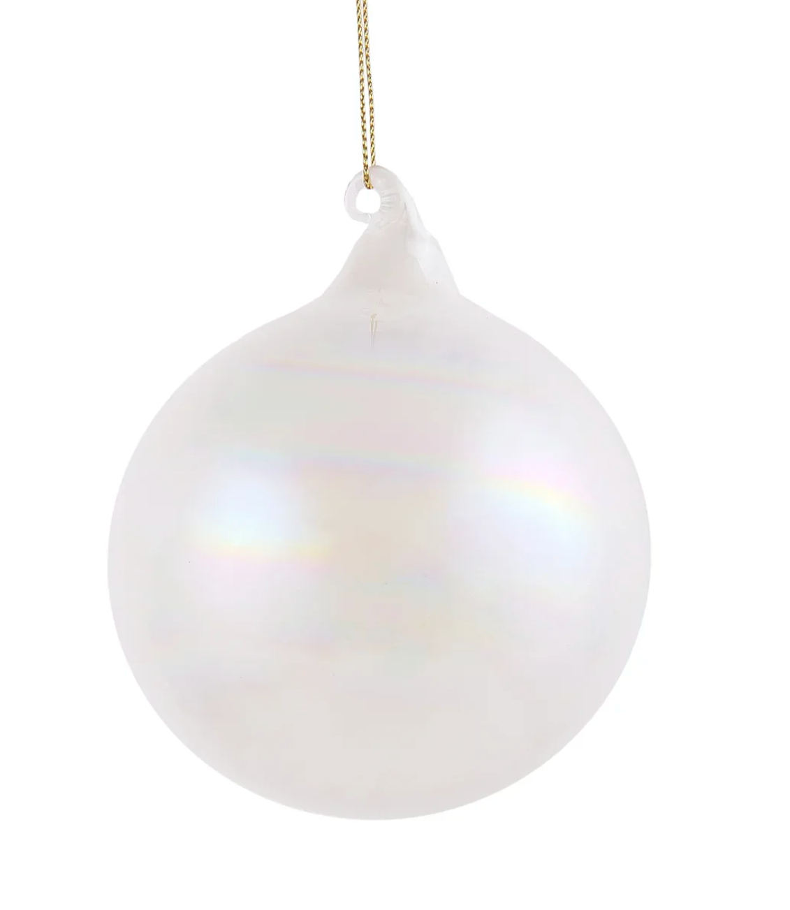 Pearl Glass Ball Ornament White 150MM