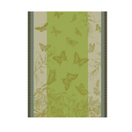 Le Jacquard Francais Jardin Des Papillons Succulente Green Tea Towel