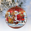 G.DeBrekht Artistic Studios - Retro Christmas Glass Ornament, handpainted LE G.DeBrekht