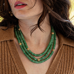 Capucine De Wulf Berry & Bead Triple Strand Necklace, 18"+2" - Meadow Jade