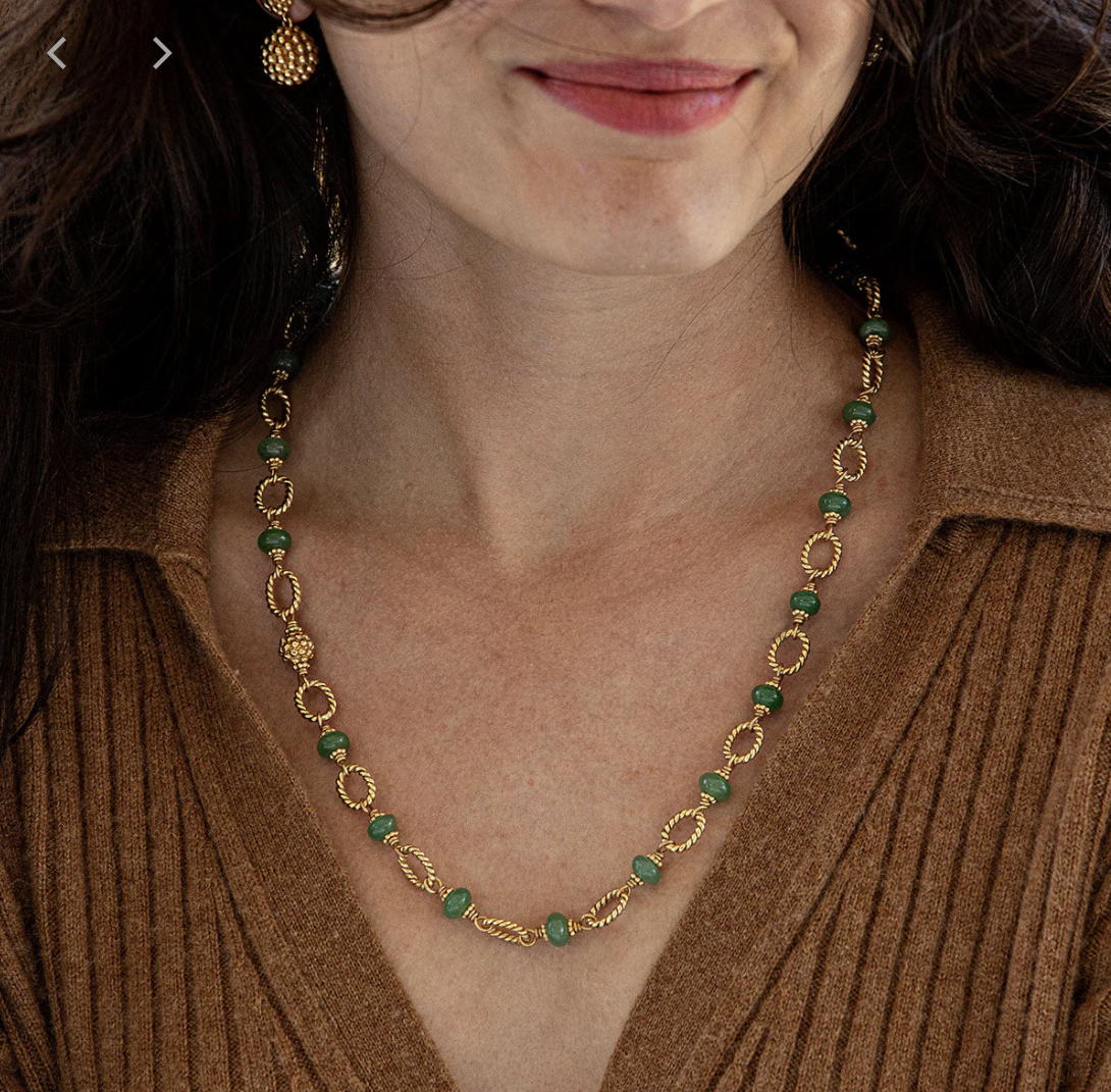 Capucine De Wulf Berry & Bead 24" Chain - Meadow Jade