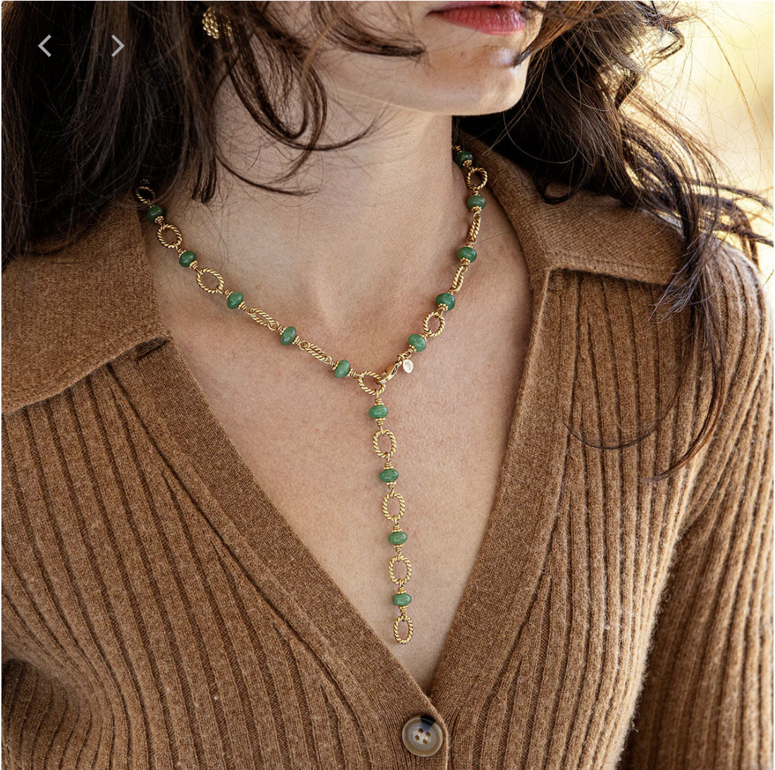 Capucine De Wulf Berry & Bead 24" Chain - Meadow Jade